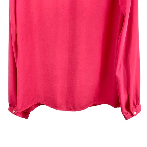 Banana Republic Pleated Front Oversized Button Down Dressy Blouse Dress Shirt S - Picture 15 of 15